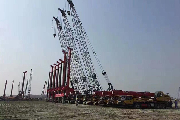 山鋼集團日照鋼鐵精品基地(煉鐵、煉鋼、燒結、球團、焦化)樁基工程